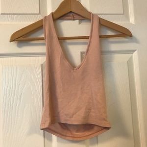 Light Pink Brandy Melville Halter Crop Top